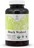 Black Walnut USDA Organic 120 Cápsulas - Suplemento Natural de Alta Potencia con Cáscara de Nogal Negro (Juglans Nigra) Ecológica - Cápsulas Vegetales Certificadas