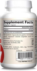 Jarrow Formulas L-Tyrosine 500 mg - 100 Cápsulas