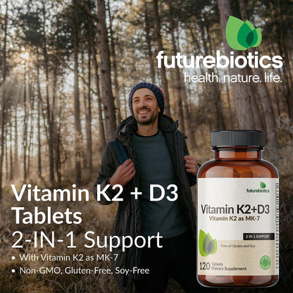 Futurebiotics Vitamina K2 con D3, 2 en 1, – Salud cardiovascular: La vitamina K2 activa la proteína MGP (Matrix – Image 3