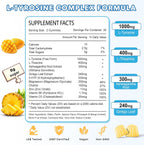 Gomitas de L-Tirosina con L-Teanina, Vitaminas B6 y D3, y Complejo de 10 Ingredientes - 120 Unidades (2 Paquetes)