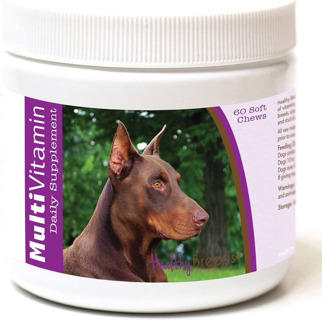 Healthy Breeds Doberman Pinscher Multivitamínico en Masticables Blandos, 60 unidades