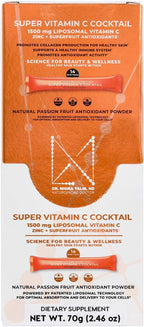 DR. NIGMA Super Vitamin C Cocktail Powder - Cóctel de Vitamina C, 14 Sobres (70g)