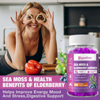 Riyuetian Gominolas Sea Moss y Elderberry con Vitamina C y Zinc, 120 Unidades (Pack de 2)