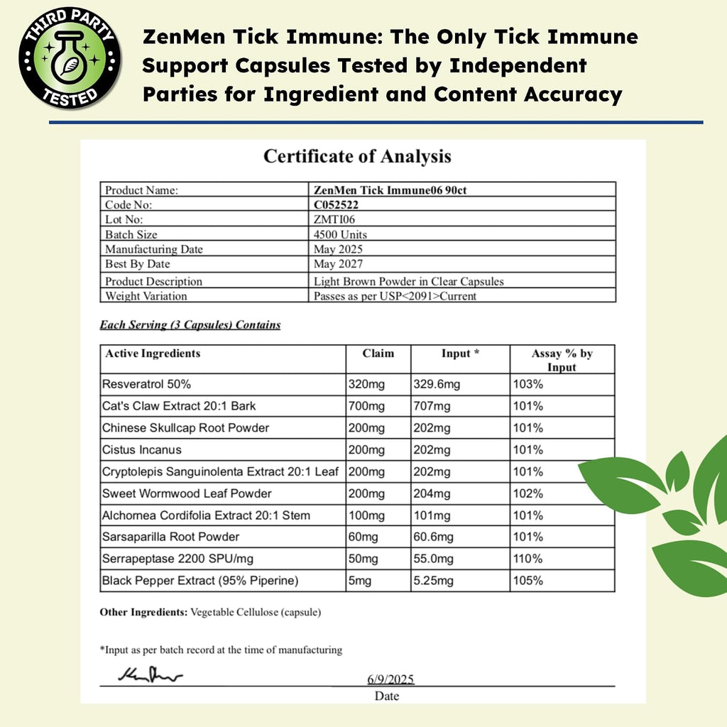 Zenmen Tick Preparedness Method Bundle - Tick Immune Support 3 Botellas