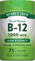 Vitamina B12 1000 mcg 75 Comprimidos de Liberación Prolongada - Nature's Truth