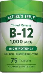 Vitamina B12 1000 mcg 75 Comprimidos de Liberación Prolongada - Nature's Truth