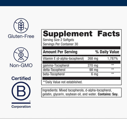 Metagenics Vitamina E Tocoferoles Mixtos - – Forma natural de vitamina E (d-alfa-tocoferol) – Image 4