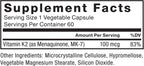 Force Factor MK-7 Vitamina K2 100mcg - Suplemento para Huesos y Corazón, Vegano, No-GMO, 60 Cápsulas Vegetales