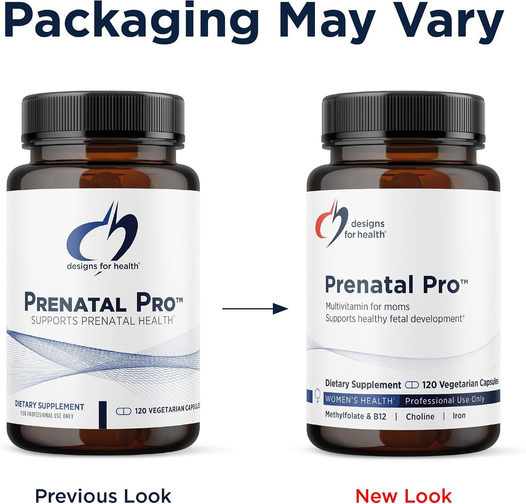 Designs for Health Prenatal Pro - Prenatal Multivitamin with Methylfolate and Minerals (120 Capsules)