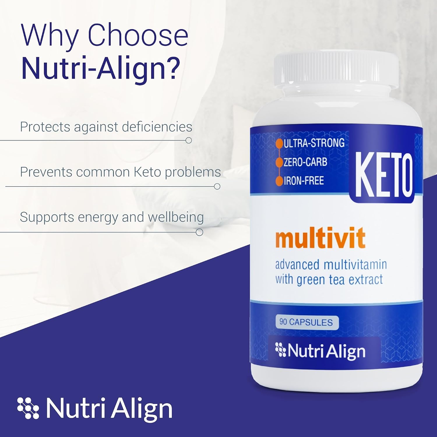 Nutri-Align Multivit Keto - 90 Multivitamin Capsules with 20 Nutrients