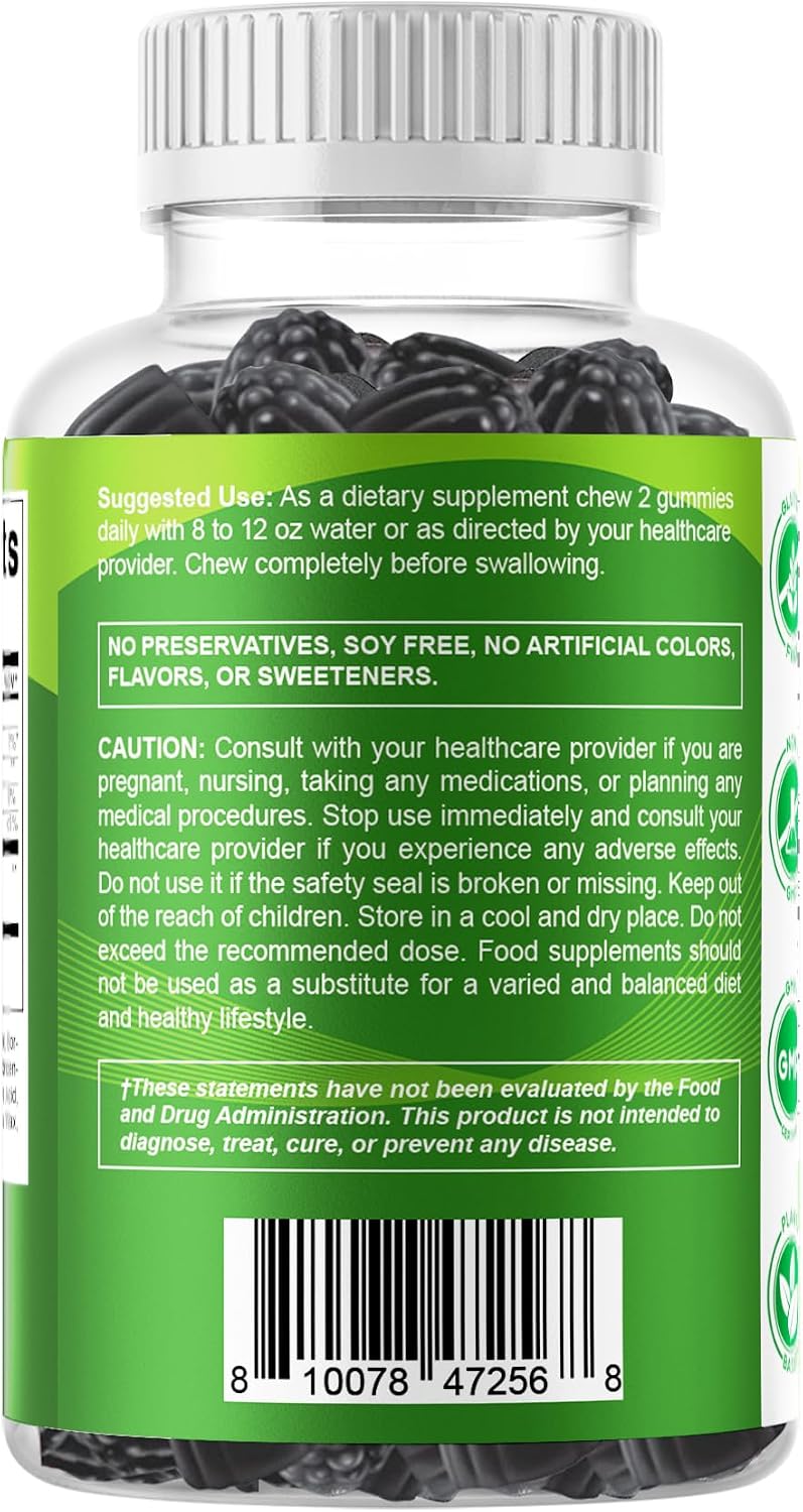 Vitamatic Moringa Gummies - Extracto Botánico Sin Azúcar - 60 Gomitas Veganas