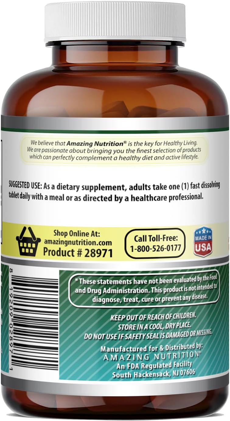 Amazing Formulas Biotina 10.000 mcg - Comprimidos de Disolución Rápida Sabor a Cítricos (240 Comprimidos)