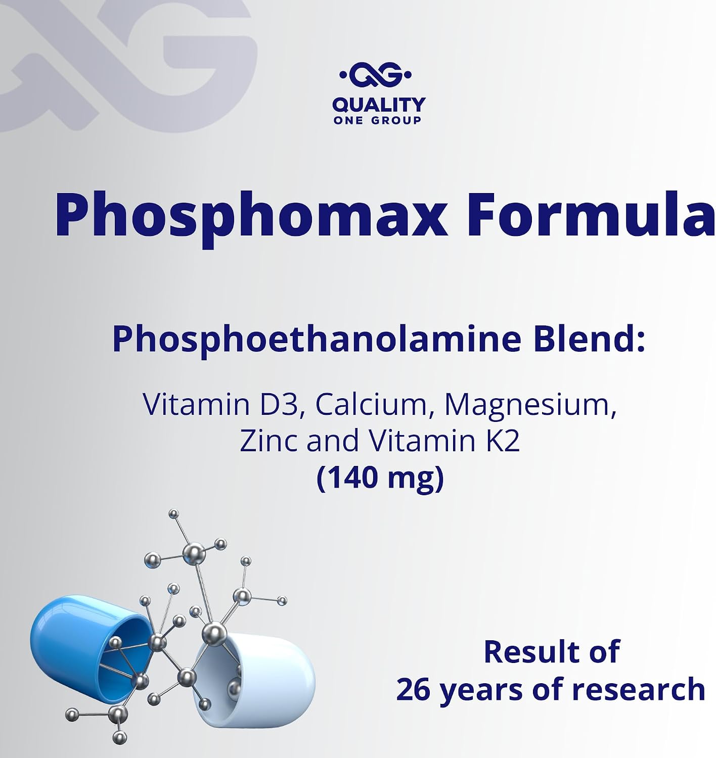Phosphomax Fosfoetanolamina - Complejo con Vitamina D3 y K2