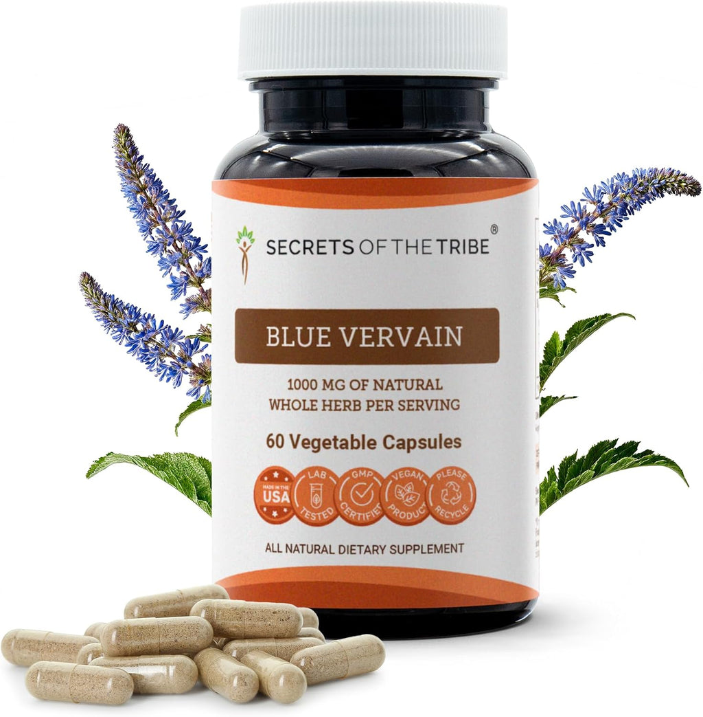 Secrets of the Tribe Blue Vervain 120 Cápsulas, 1000 mg