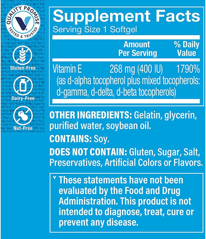 The Vitamin Shoppe Vitamina E 400 UI - 240 Softgels