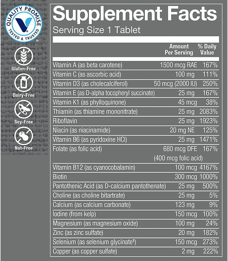 The Vitamin Shoppe One Daily Multivitamínico para Hombres, 60 Comprimidos