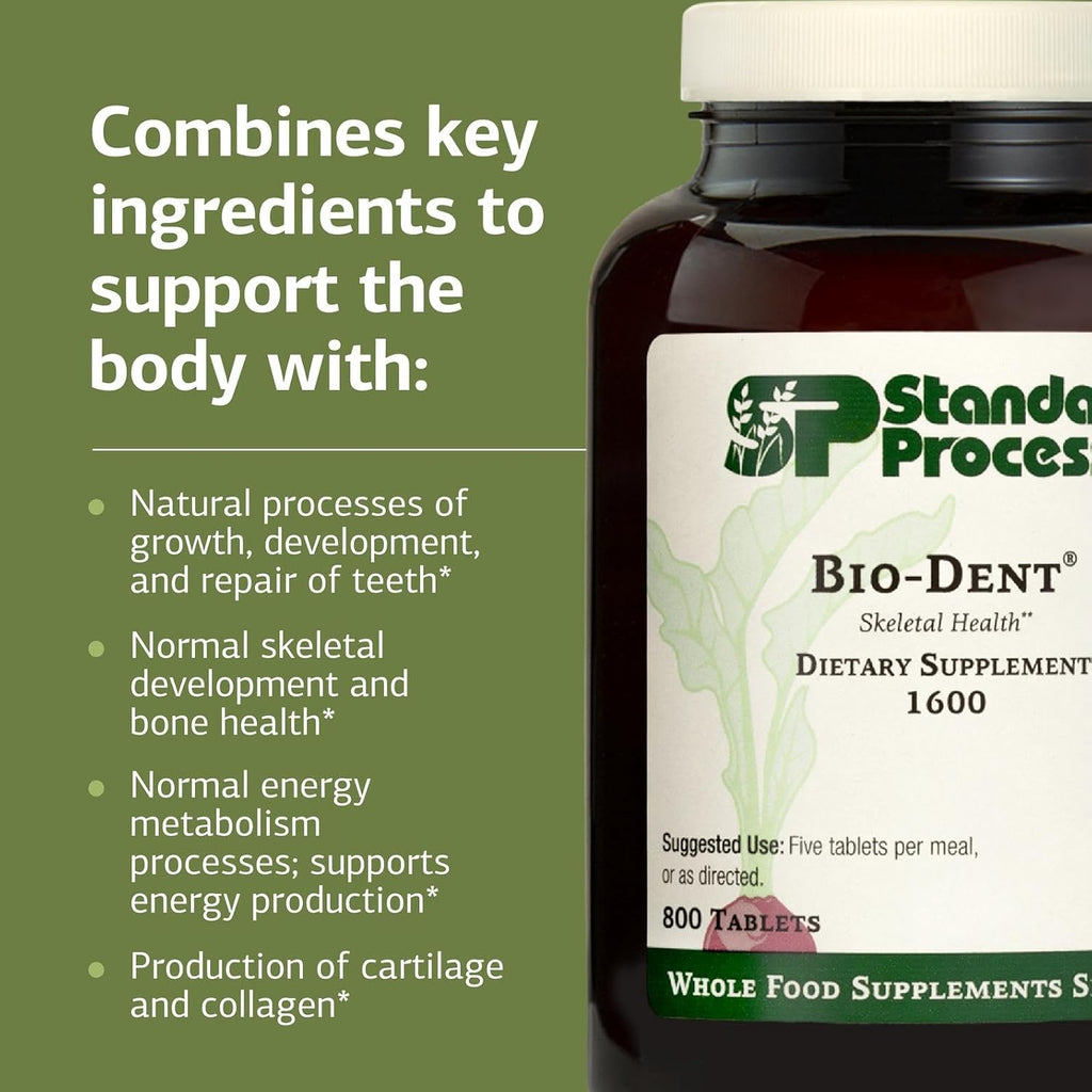 Standard Process Bio-Dent - Suplemento para la Salud Ósea y Dental - 800 Comprimidos