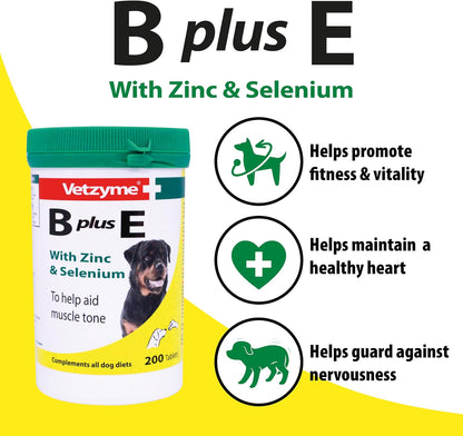Vetzyme Dog B+E 200 comprimidos – Perros activos : que requieren un mayor aporte energético. – Image 3