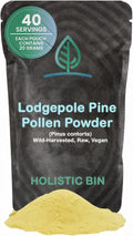 Holistic Bin Polen de Pino Orgánico en Polvo - Grado Farmacéutico, 20 g