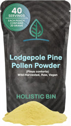 Holistic Bin Polen de Pino Orgánico en Polvo - Grado Farmacéutico, 20 g