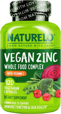 NATURELO Zinc y Vitamina C Complejo Vegano - 120 Cápsulas