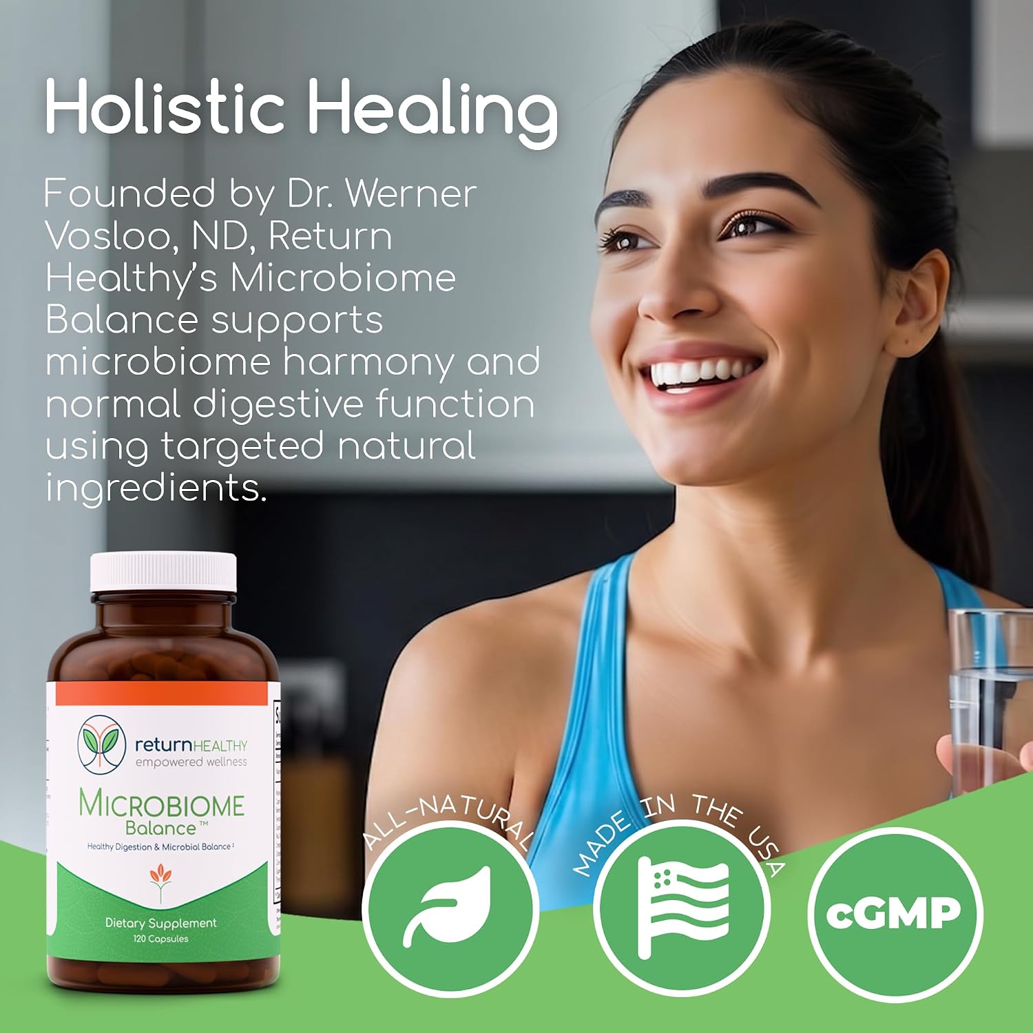 Microbiome Balance – Suplemento para la Salud Digestiva con Monolaurina y Ácido Caprílico – 120 Cápsulas