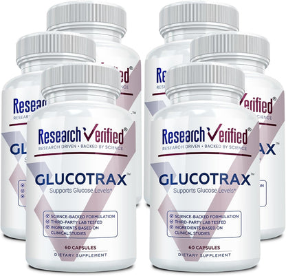 Research Verified Glucotrax - Berberina, Cromo Picolinato, Canela, Gymnema - 180 Cápsulas – Image 9