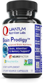 Quantum Nutrition Labs Brain Prodigy - Complemento para Memoria y Concentración - 120 Cápsulas Vegetarianas