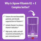 Jigsaw Health Complejo de Vitamina K2 + E | Promueve Huesos Saludables | 60 Softgels | 60 Días de Suministro