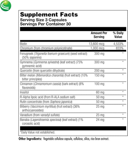 Nutra BioGenesis Diabetone Plus – Suplemento de Apoyo Metabólico con Canela, Gymnema, Inositol y Melón Amargo, 90 Cápsulas – Image 2