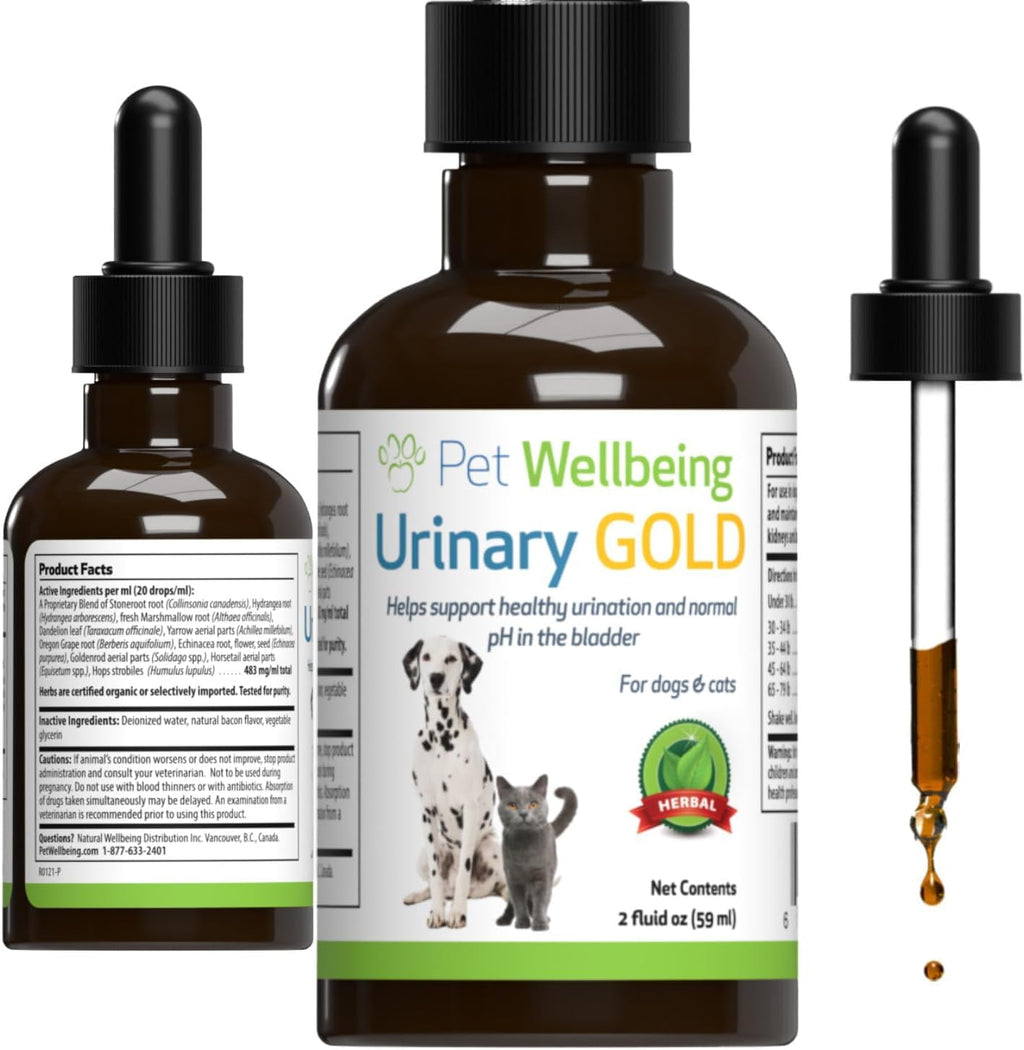 Urinary Gold para Perros - Suplemento Líquido para la Salud Urinaria - 59 ml