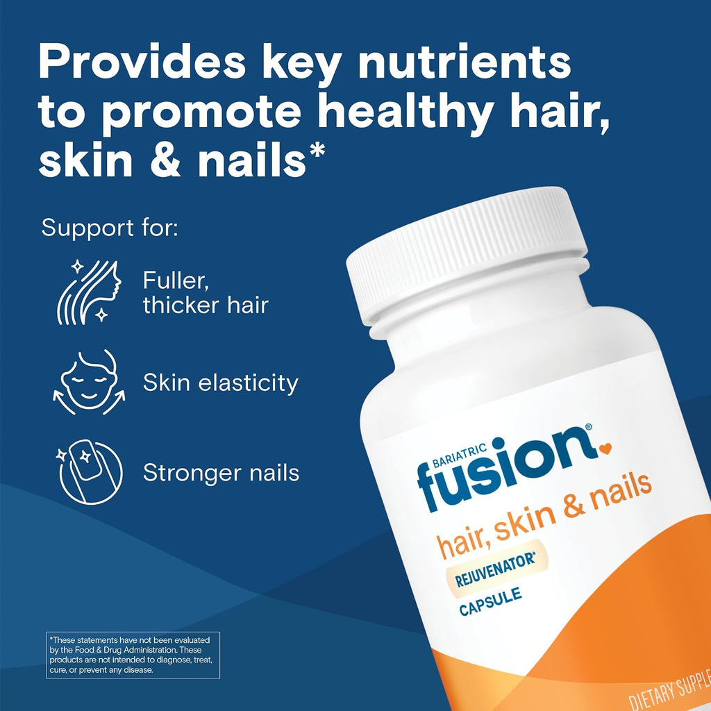Bariatric Fusion REJUVENATOR - Vitaminas para Cabello, Piel y Uñas - 60 Cápsulas Veganas