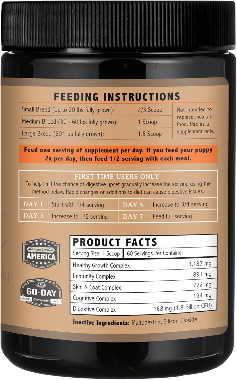 Alpha Dog Nutrition OptiPup All-in-1 Puppy Multivitamin - 60 Servings