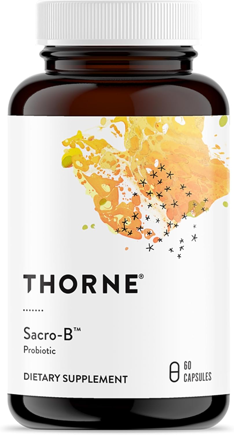 THORNE Sacro-B - Probiótico con Saccharomyces boulardii - 60 Cápsulas