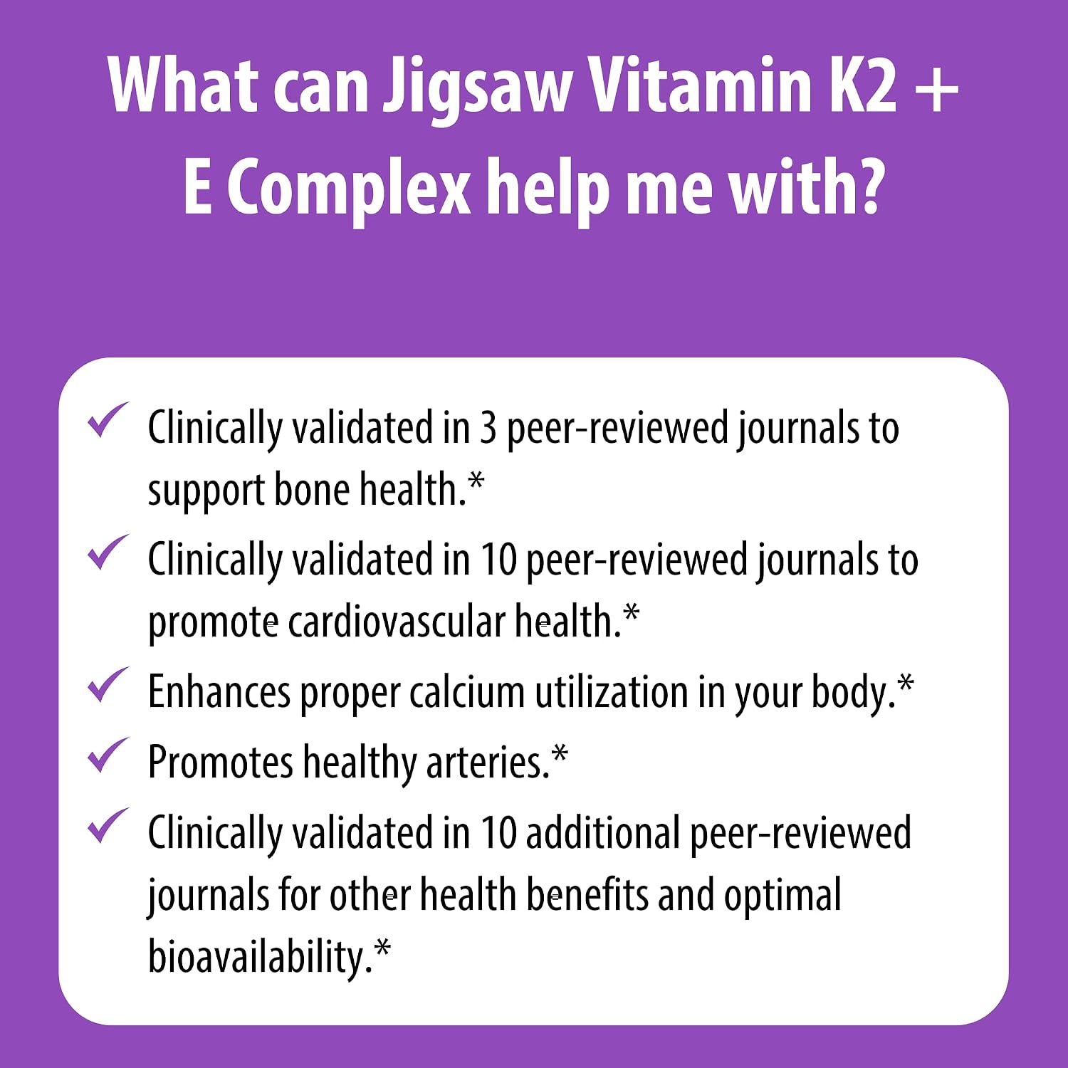 Jigsaw Health Complejo de Vitamina K2 + E | Promueve Huesos Saludables | 60 Softgels | 60 Días de Suministro