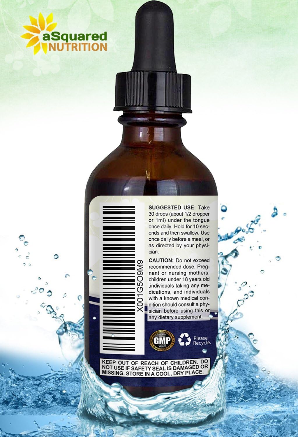 aSquared Nutrition Vitamina B12 5000 mcg Gotas Sublinguales con Metilcobalamina - 60 ml