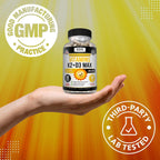 Kaya Naturals Vitamina D3 5000IU con K2 MK-7 - 60 Cápsulas Veganas