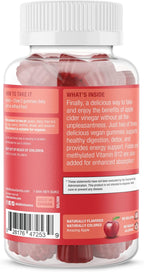 SUKU Appley Ever After Gummies – Vinagre de Manzana con B12 y Folato Metilados – Sin Azúcar, Vegano – 50 Gominolas