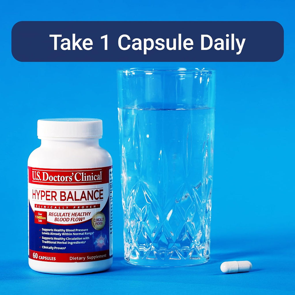U.S. Doctors’ Clinical HyperBalance Apoyo Hepático con Corteza de Eucommia y Crisantemo Silvestre (60 Cápsulas)