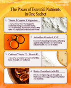 BeMe Multivitamínico Líquido para Mujeres - 13 Vitaminas y Minerales - 15 Sobres, Sabor Naranja