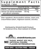 Vitamina C 500 mg No Ácida - 60 tabletas - Windmill