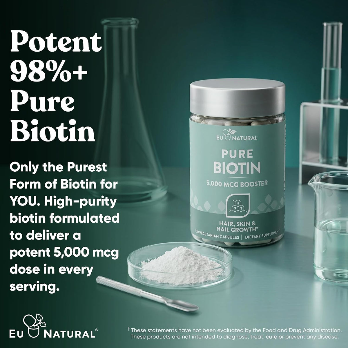 Biotin 5000 mcg - Suplemento para Cabello, – Contribuye al mantenimiento de las membranas mucosas en condiciones – Image 4