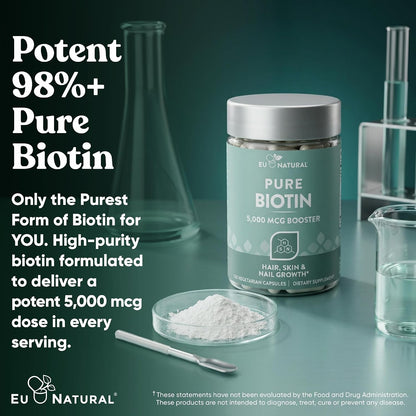 Biotin 5000 mcg - Suplemento para Cabello, – Contribuye al mantenimiento de las membranas mucosas en condiciones – Image 4