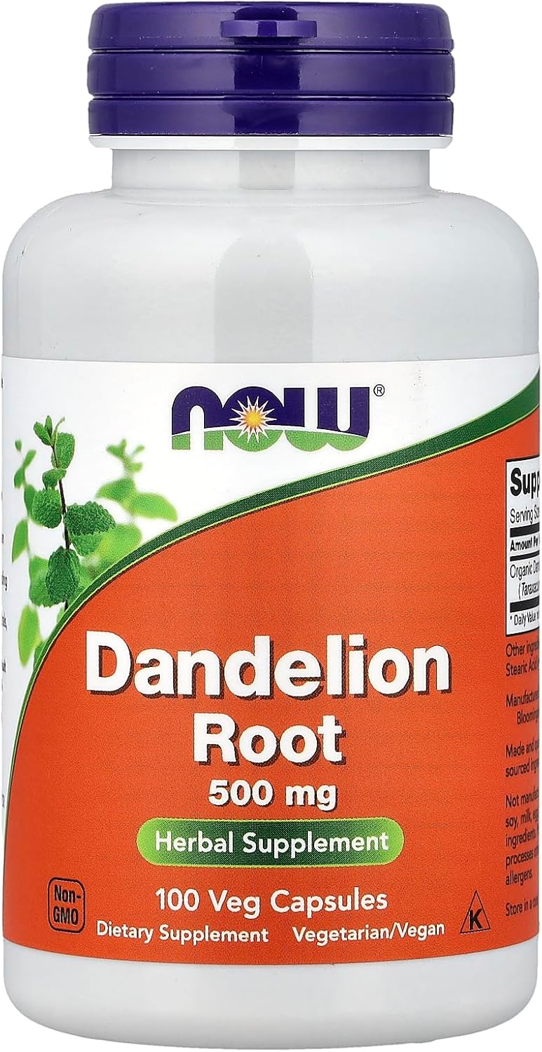 Now Foods Raíz de Diente de León 500 mg Cápsulas, 100 u.