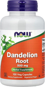 Now Foods Raíz de Diente de León 500 mg Cápsulas, 100 u.