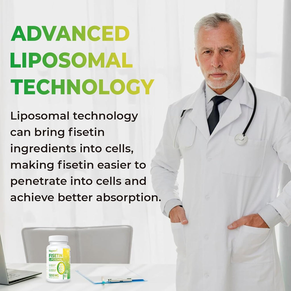 Fisetina Liposomal 1200mg - 120 Cápsulas