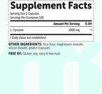 Micro Ingredients L-Tirosina 1000 mg, 240 Cápsulas | Suplemento de Aminoácidos No Transgénico