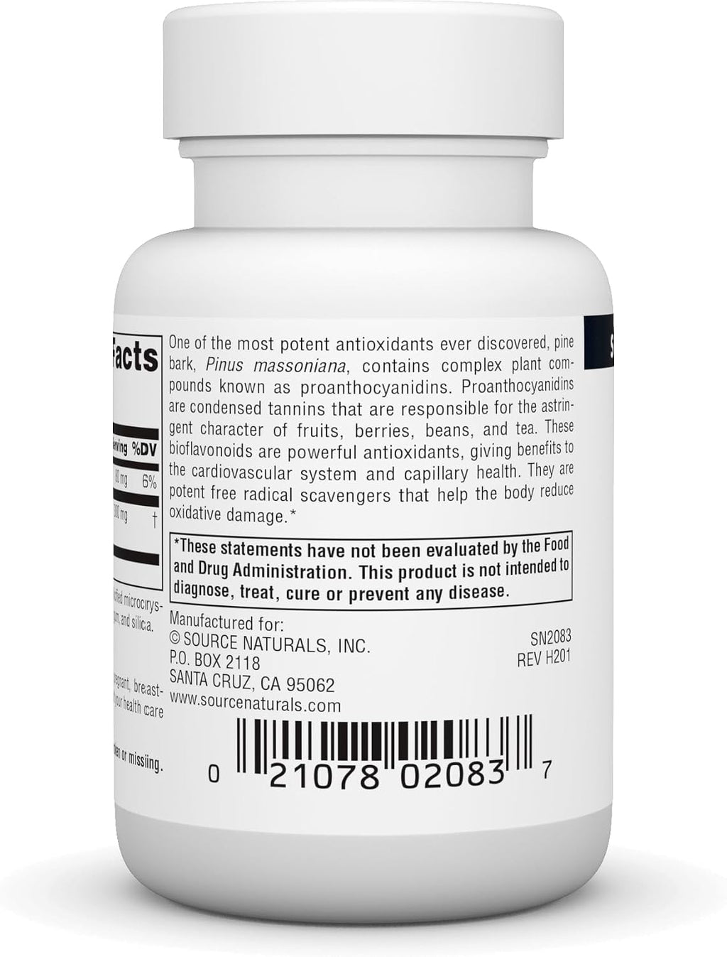Source Naturals Extracto de Corteza de Pino 150mg, 60 Comprimidos