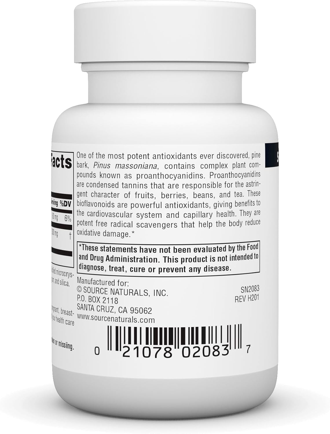 Source Naturals Extracto de Corteza de Pino 150mg, 60 Comprimidos