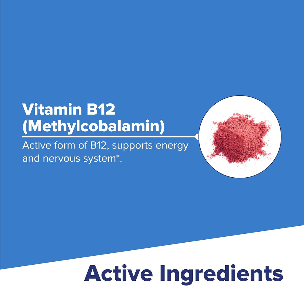 Superior Source No Shot Methylcobalamin B12 5000 mcg - Fast Absorbing Sublingual Tablets for Energy and Brain Health - 60 Count